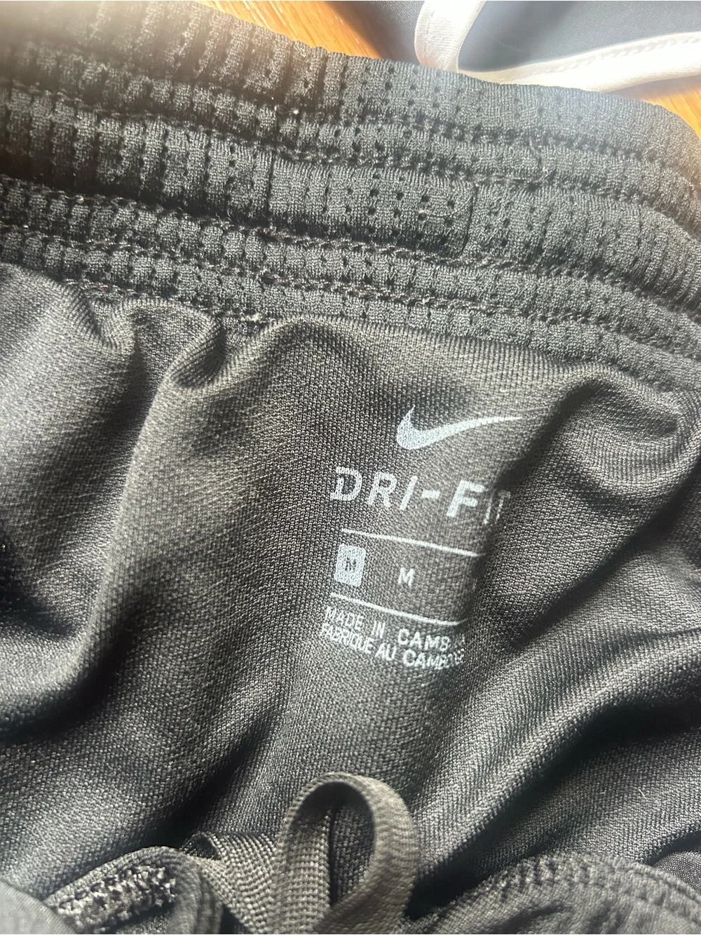 Nike Black Athletic Shorts with White Trim (Women)